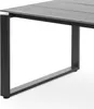 A close-up view of a modern outdoor table leg and tabletop. Produktbild-Vorschau