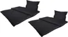 Two sets of black bedding are displayed against a white background. Produktbild-Vorschau