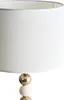 BELIANI Tischlampe Messing u. Beige Metall mit Stoffschirm Produktbild-Vorschau 6