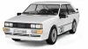 Cobi Klemmbaustein-Set Audi Quattro 1980 White, 79 Teile, Anteprima dell’immagine prodotto 3