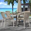 4er-Set ARGOS | Bistro Rattanstuhl | Grau | Rattan | Produktbild-Vorschau 3
