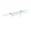 A product shot of a foldable drying rack mounted on a railing. Voir les images du produit
