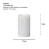 A white LED candle with dimensions indicated. Podgląd zdjęcia produktu