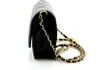 A black Valentino Bags handbag with a gold chain strap is shown from the side against a white background. Produktbild-Vorschau