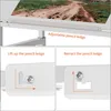 Table à dessin Zimilo blanche, bureau réglable en hauteur Voir les images du produit 4