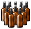 10x Braune Glasflasche 100 ml mit schwarzem Zerstäuber Produktbild-Vorschau 1