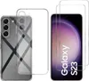 A clear case and two screen protectors for a Samsung Galaxy S23 phone are displayed. Anteprima dell’immagine prodotto