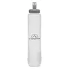 La Sportiva SoftFlask 500ml; transparente Trinkflasche mit grauem Deckel und Logo. Produktbild-Vorschau
