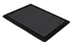 A dark gray dog mat with a black border and a thin white line accent, shown from a slightly elevated angle on a white background. Voir les images du produit