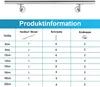 A table showing product information for stainless steel handrails, including size, quantity of handrails, screws, and end caps. Náhled obrázku produktu