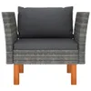 vidaXL Gartensofa Poly Rattan und Eukalyptus Massivholz -  Produktbild-Vorschau 3