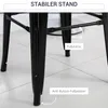 HOMCOM Lot de 4 tabourets de Bar Empilable Chaise de Bar Voir les images du produit 3