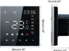 A digital thermostat with dimensions shown. Produktbild-Vorschau