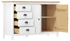 vidaXL Credenza Hill White 130x40x80 cm in legno di pino Anteprima dell’immagine prodotto 2
