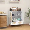 COSTWAY Sideboard Buffetschrank mit 2 Türen, Bodenschrank Produktbild-Vorschau 3