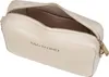 A cream-colored Valentino handbag is shown from a diagonal angle with the zipper partially open. Anteprima dell’immagine prodotto