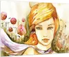 Bilder auf glas - Frau Sommer Blume - 100x70cm - Glasbilder Produktbild-Vorschau 1