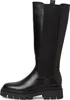 A black leather boot is shown from the side against a white background. Anteprima dell’immagine prodotto