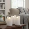 4x LED Echtwachs Kerzen Set mit Timer beweglicher Flamme Produktbild-Vorschau 7