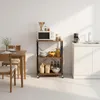 Relaxdays Rollwagen, 3 Ablagen, S-Haken, Küche & Produktbild-Vorschau 3