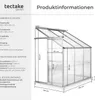 tectake® Anlehngewächshaus 4,09 m³, mit Fundament 192 x 128 Produktbild-Vorschau 5