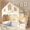 Merax Etagenbett 90x200cm mit LED und Stauraumtreppe, , Produktbild-Vorschau 2