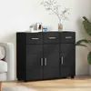 vidaXL Sideboard FLORIN Schwarz 88,5 x 30,5 x 73 cm Produktbild-Vorschau 2