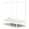 vidaXL Himmelbett-Gestell Weiß Massivholz Kiefer 100 x 200 Produktbild-Vorschau 7