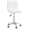 vidaXL Chaise de bureau Pivotante Blanc Similicuir Voir les images du produit 1