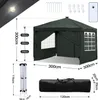 Faziango Pavillon 3x3m Faltpavillon mit 4 Seitenwänden Produktbild-Vorschau 2