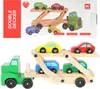 Lkw Aus Holz Mit Einem Set Aus 4 Autos Produktbild-Vorschau 1
