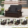 COSTWAY 3in1 Polyrattan Lounge Möbel Set, Gartenmöbel Produktbild-Vorschau 3