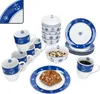 Ahoy 18-częściowy zestaw śniadaniowy porcelanowy talerz Podgląd zdjęcia produktu 1