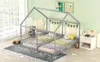 Doppel-Hausbett 90x200 cm,Hausbett mit Geländer, Produktbild-Vorschau 6