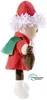 A plush toy dressed in a Santa costume, holding a small brown sack. Produktbild-Vorschau