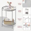 WOLTU Beistelltisch rund, Couchtisch mit Stauraum, 2 Produktbild-Vorschau 6