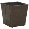 vidaXL Beistelltisch Braun 41,5x41,5x44 cm Poly Rattan und Produktbild-Vorschau 5