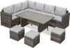MeXo Gartenmöbel Set Polyrattan Essgruppe 7 Teile Lounge Produktbild-Vorschau 13