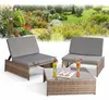 Mucola Sitzgruppe Polyrattan Lounge Gartengarnitur 2 Sessel Produktbild-Vorschau 13