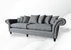 Chesterfield 4 Sitzer Grau Wohnzimmer Leder Neu Couchen Produktbild-Vorschau 2