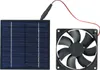 A solar panel connected to a fan, both isolated on a white background. Produktbild-Vorschau