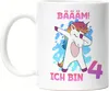 Bäääm Ich Bin 4 Tasse Weiß Einhorn 4. Geburtstag Produktbild-Vorschau 1