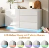 Fortuna Lai Sideboard noir brillant avec LED, meuble TV, Voir les images du produit 4