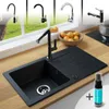 Rein Schwarz LINDBERGH® Antibakterielle Granit Spüle Produktbild-Vorschau 1