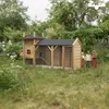 Fatmoose Hühnerstall Henhouse Haven aus Holz mit Auslauf - Produktbild-Vorschau 2