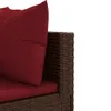 7-tlg. Garten-Lounge-Set mit Kissen Braun Poly Rattan Produktbild-Vorschau 7