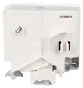 A white electronic component, likely a door lock mechanism for an appliance, is shown against a white background. Produktbild-Vorschau