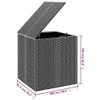 vidaXL Garten-Kissenbox PE Rattan 100x97,5x104 cm Braun Produktbild-Vorschau 11
