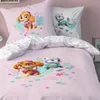 A close-up view of a Paw Patrol themed bedding set with cartoon characters. Produktbild-Vorschau