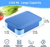 Lunchbox, auslaufsichere Lunchbox, 6 Fächer Brotdose für Produktbild-Vorschau 6